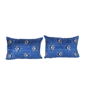 Silk Ikat Velvet Pillow Cover Set of 2 | 16'' x 24''