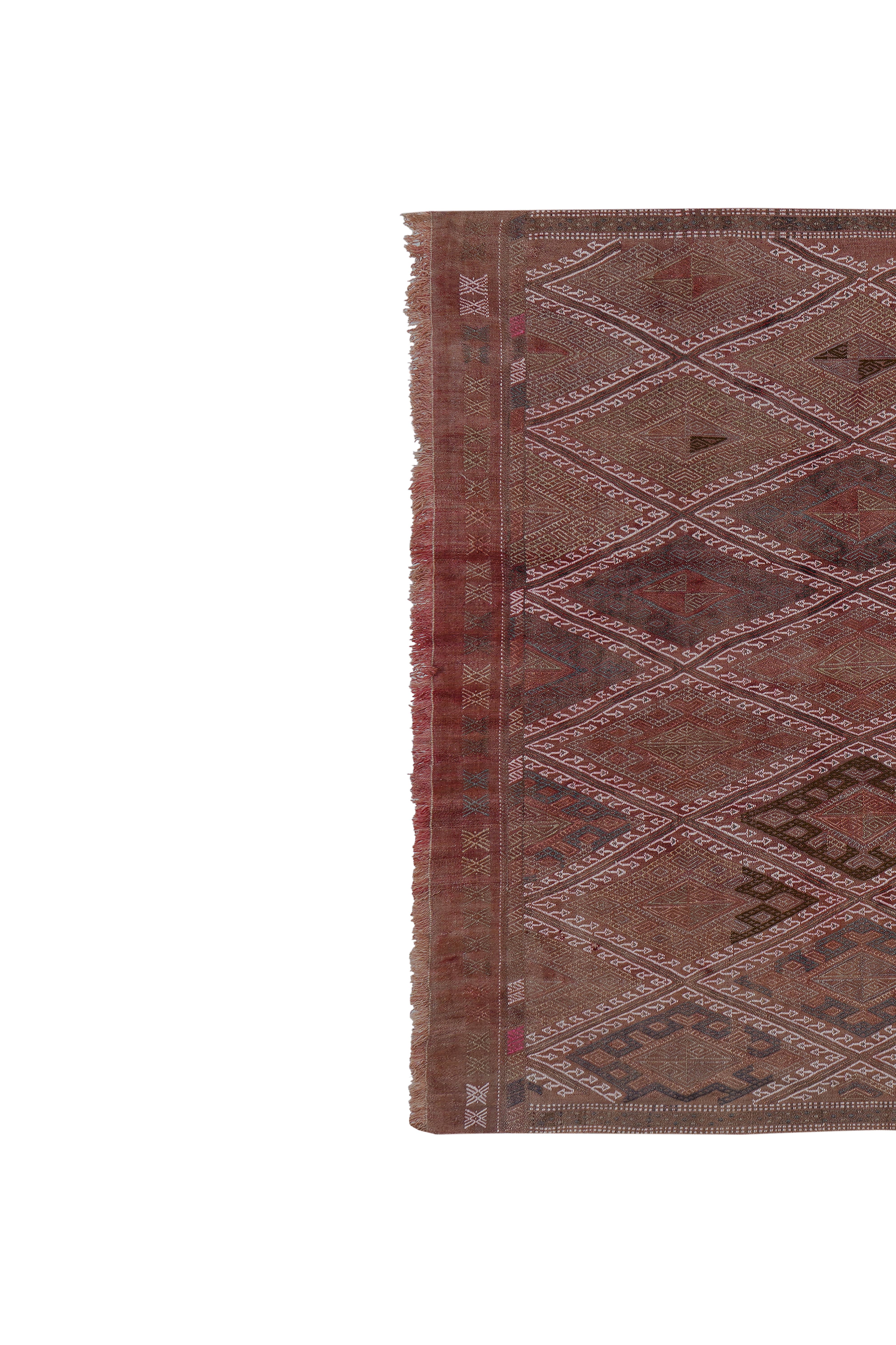 Vintage Turkish Kilim Rug 5'7'' x 7'5''