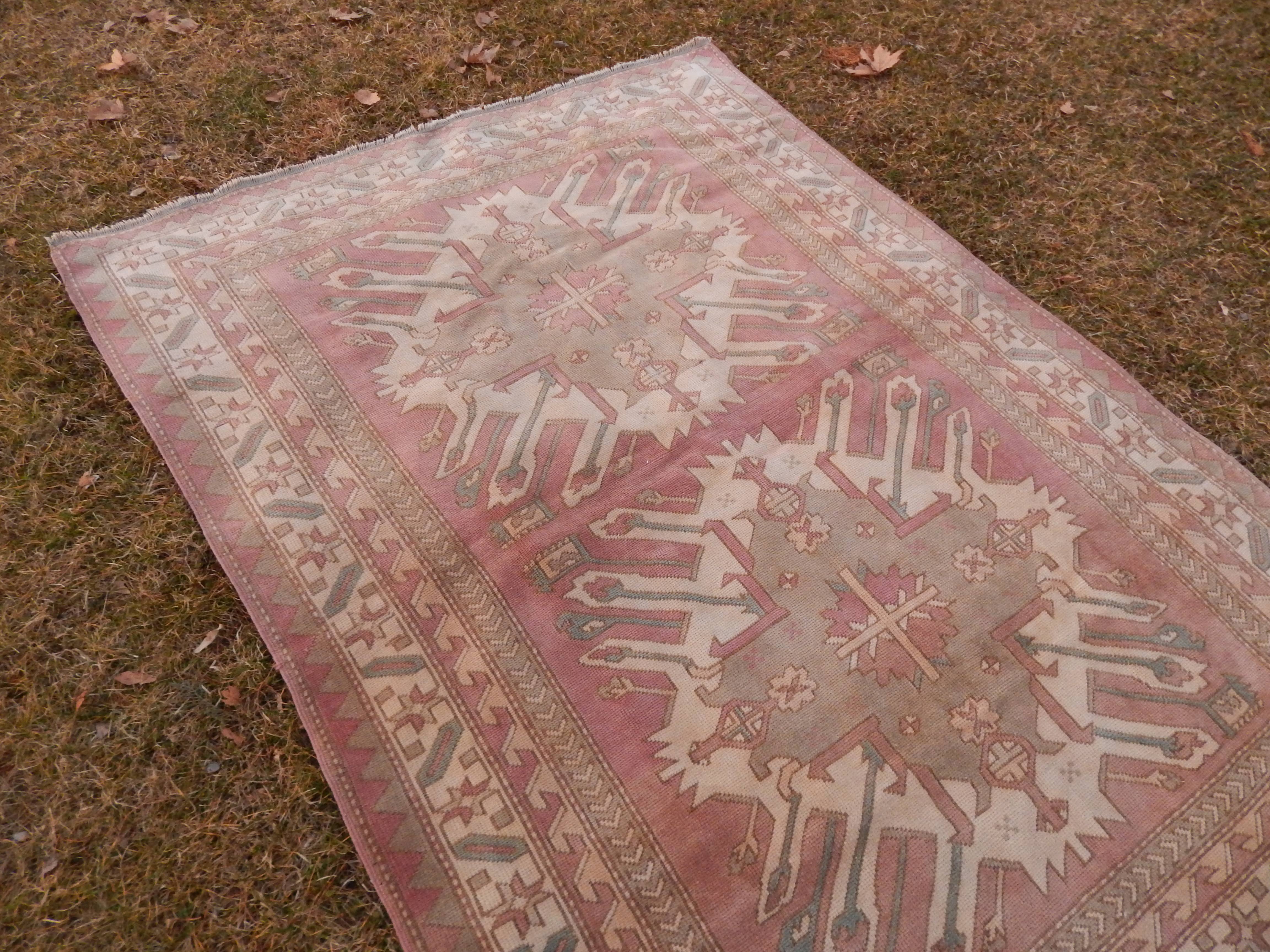 Vintage Oushak Rug 4'9'' x 6'8''