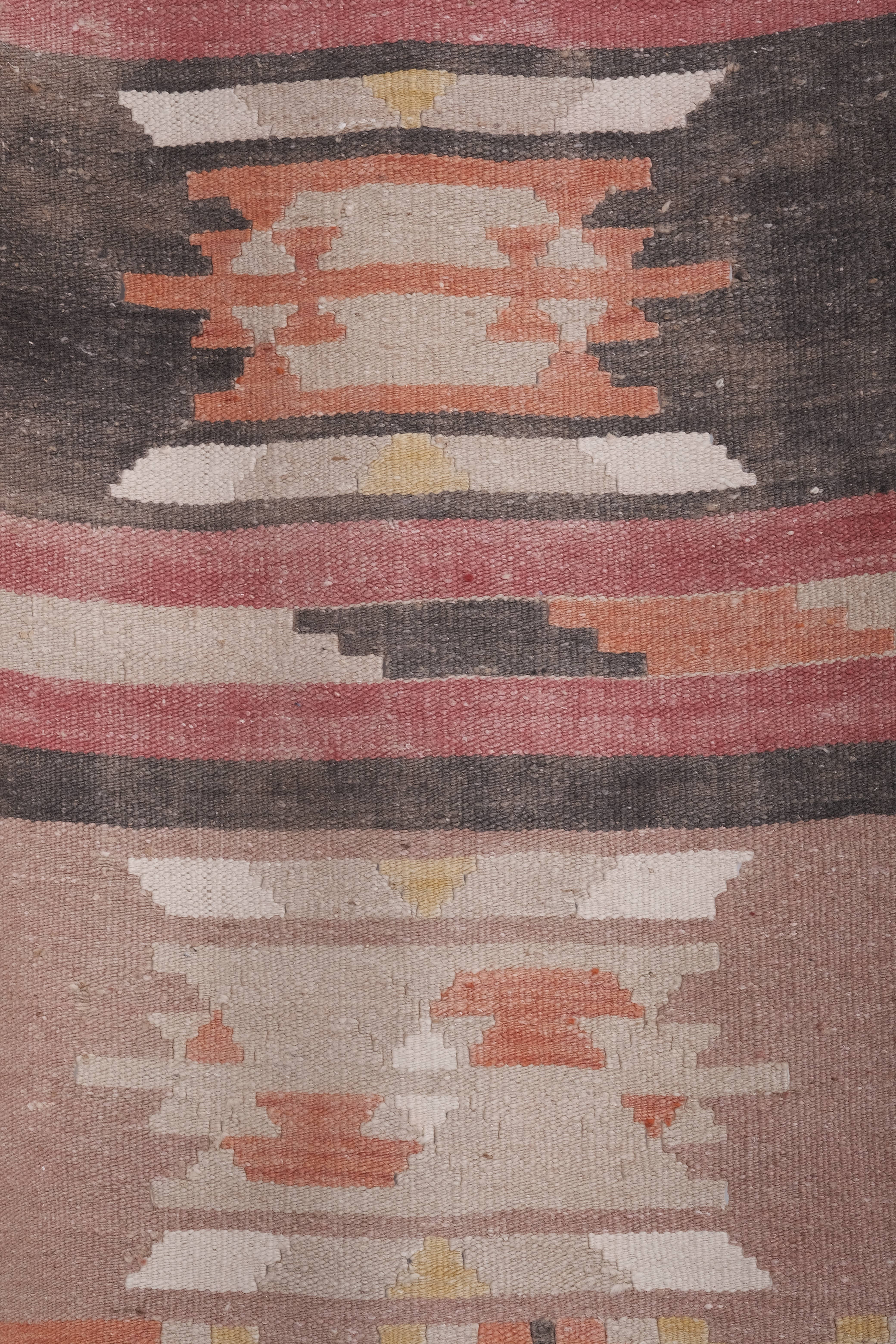 Vintage Turkish Kilim Runner 2'4'' x 22'