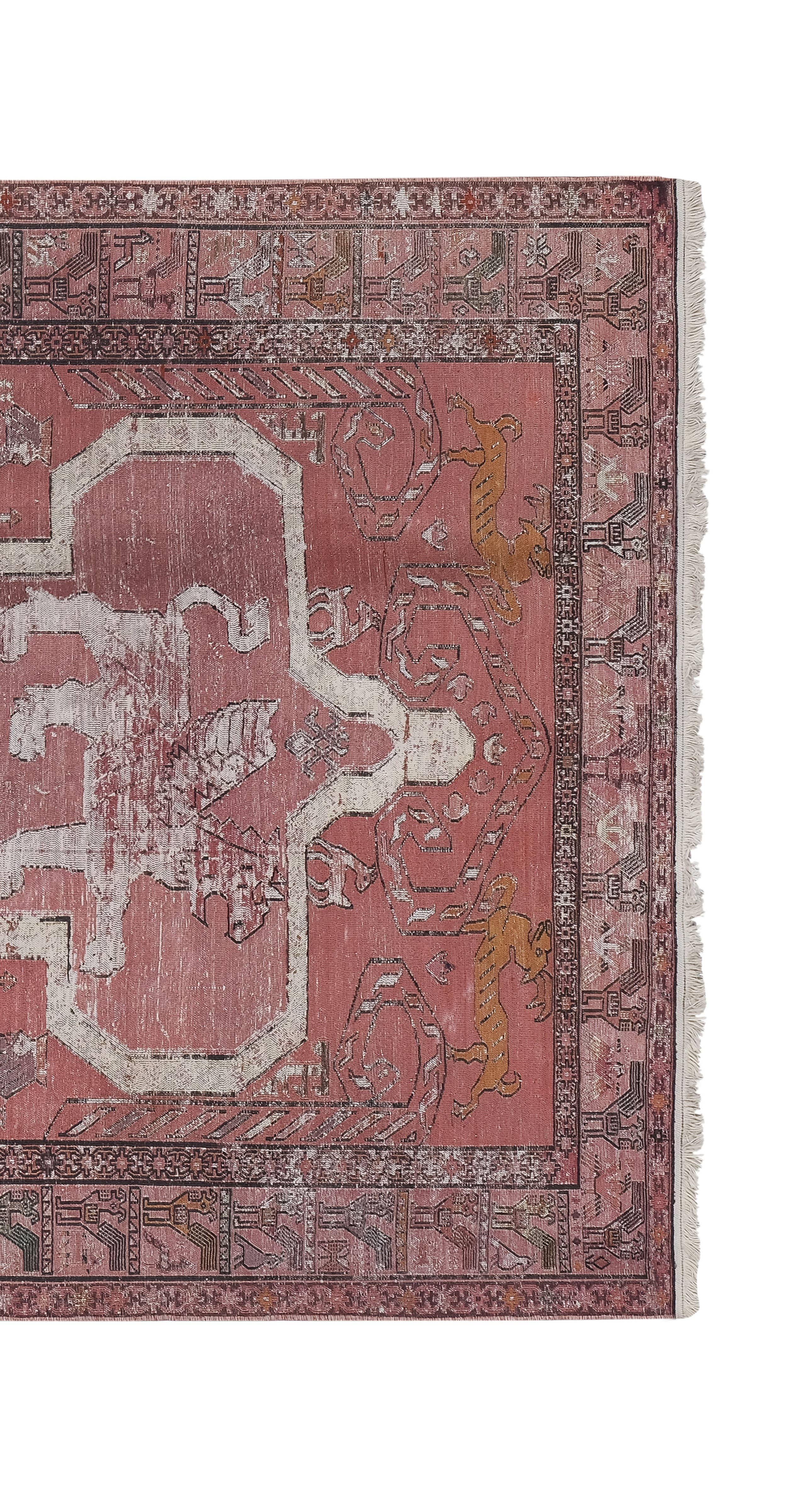 Vintage Turkish Soumac Rug 4'2'' x 6'1''