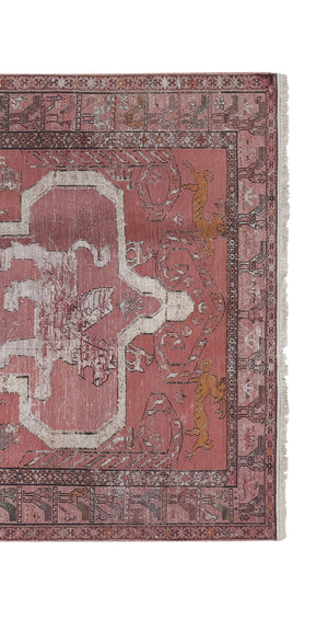 Vintage Turkish Soumac Rug 4'2'' x 6'1''