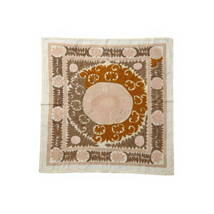 Hand-Embroidered Suzani Wall Hanging & Tablecloth 3'11'' x 4'5''