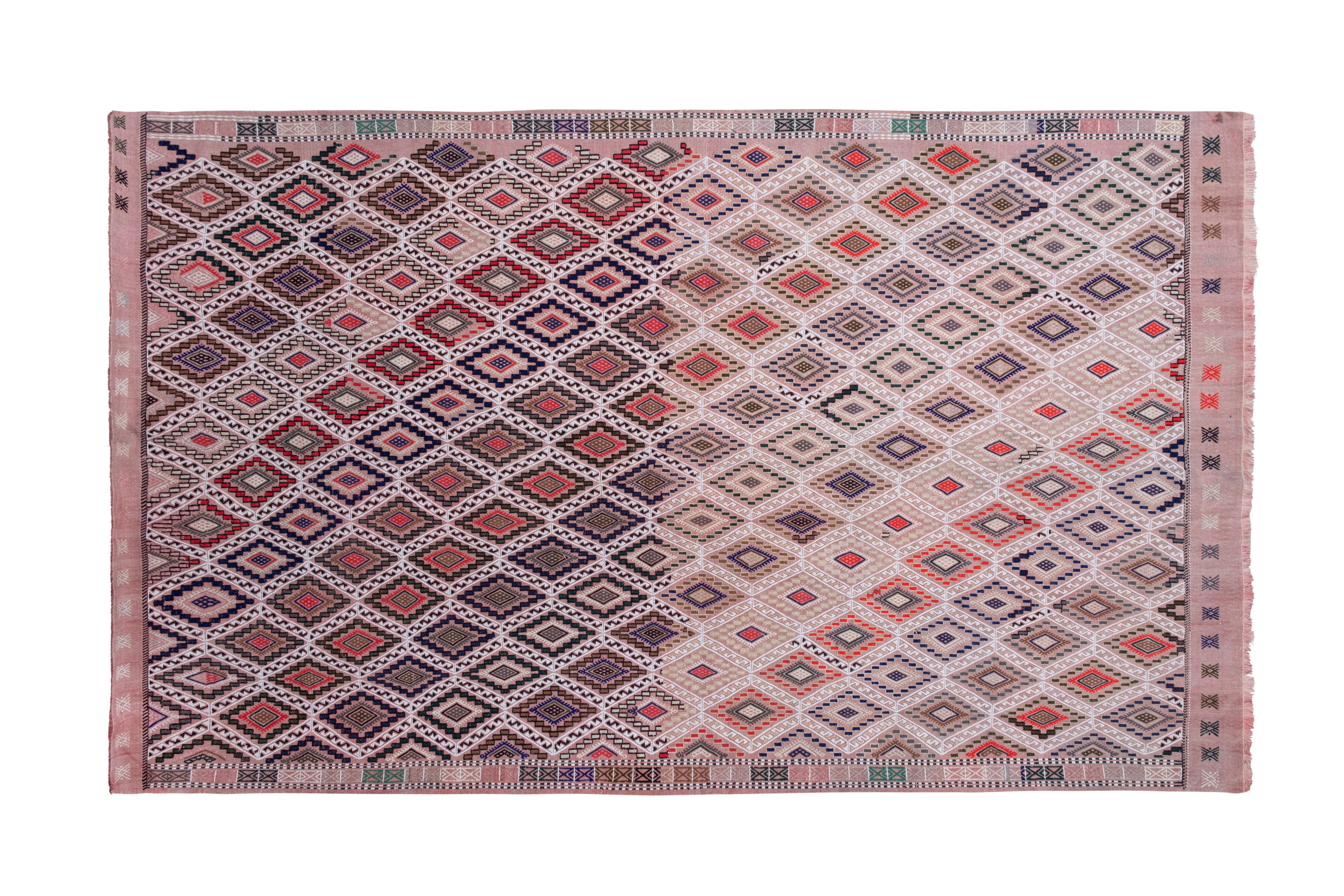 Vintage Turkish Kilim Rug 5'10'' x 9'7''