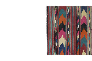 Vintage Turkish Kilim Rug 5'1'' x 11'11''