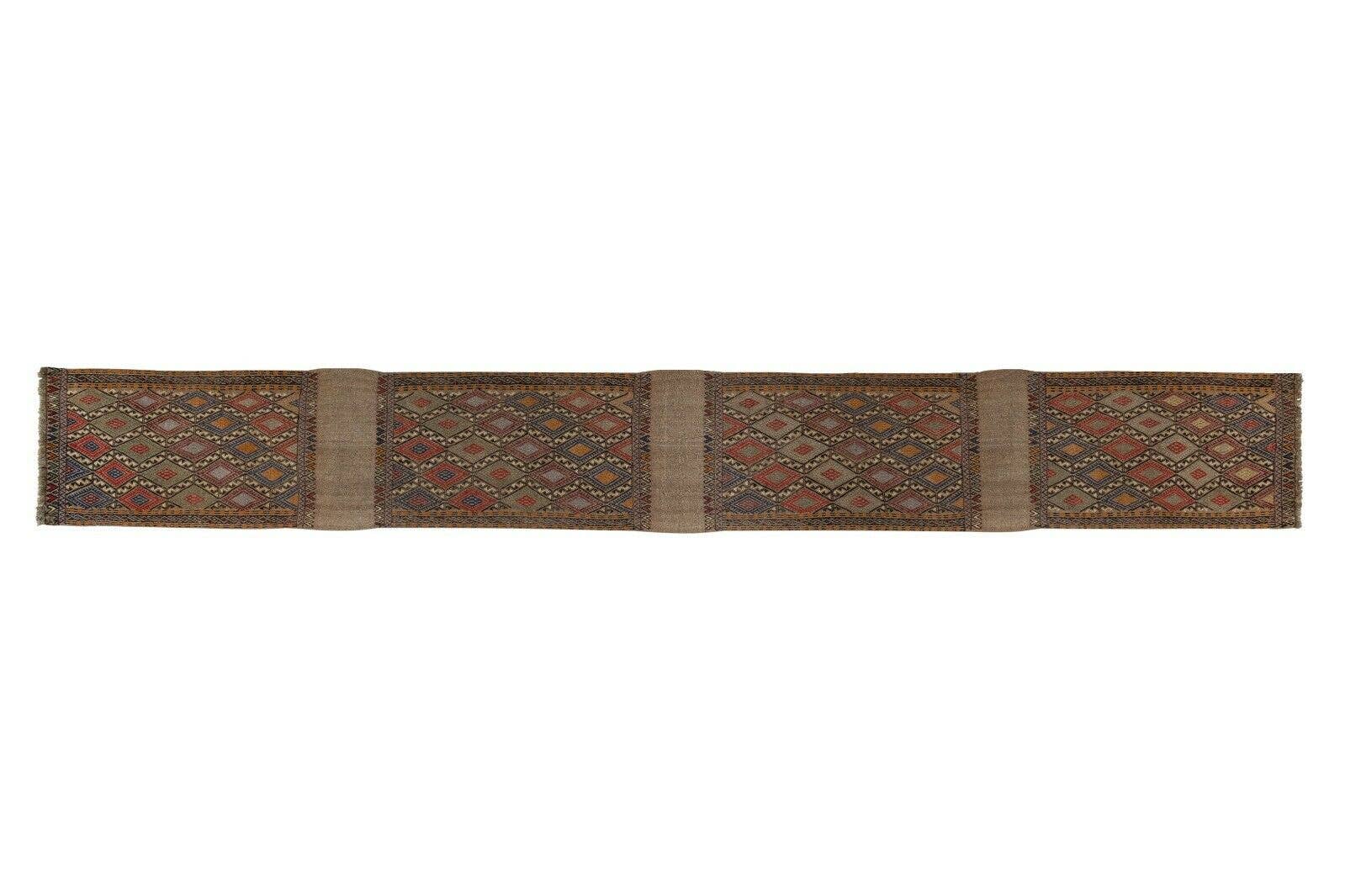 Vintage Turkish Kilim Runner 1'8'' x 13'9''