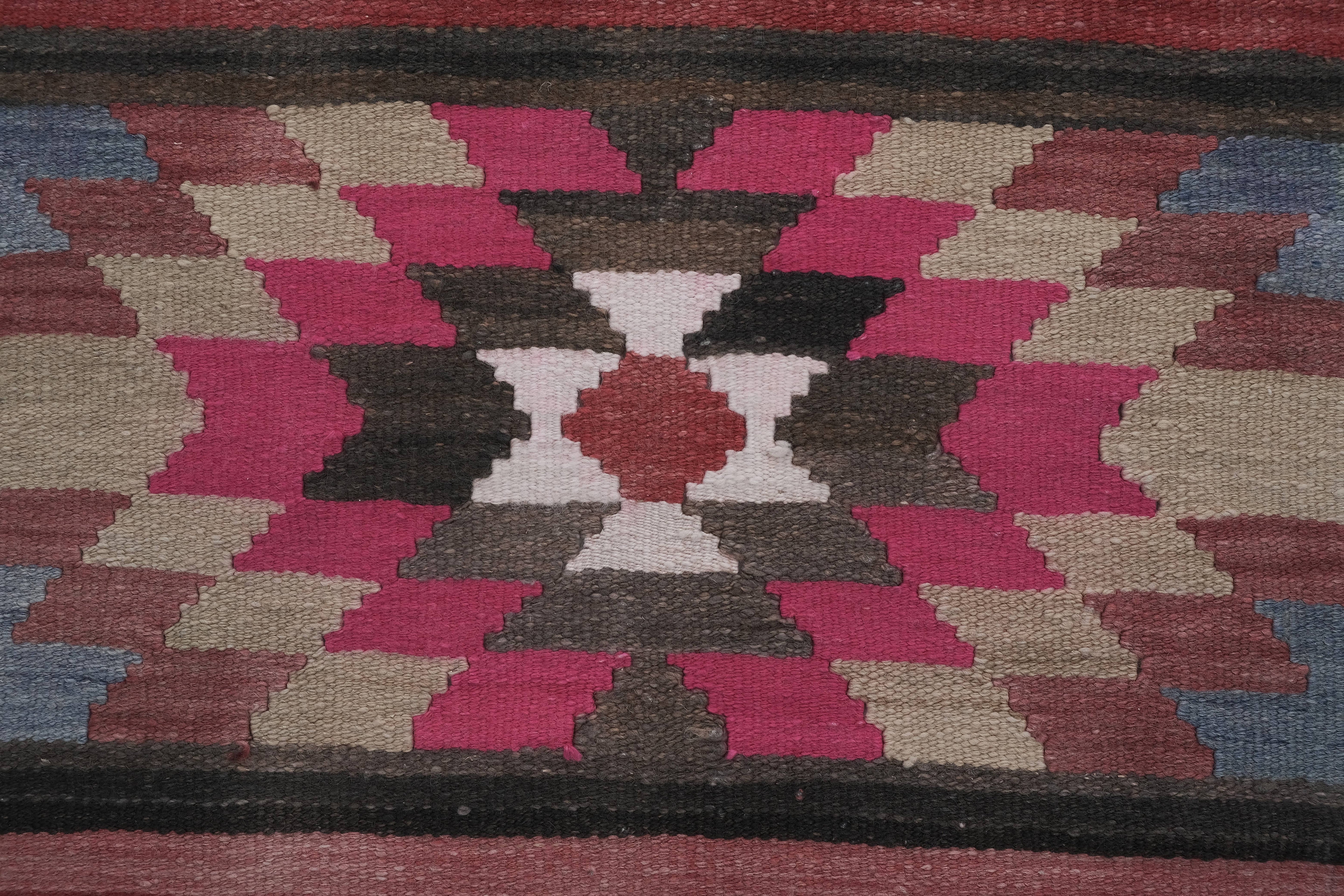 Vintage Turkish Kilim Runner 2'6'' x 24'3''