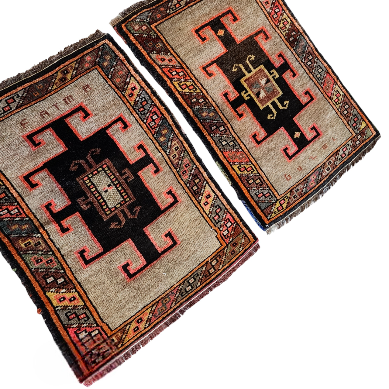 Vintage Oushak Yastik Rugs Set of 2 | 22'' x 31''