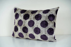 Silk Ikat Velvet Pillow Cover | 16'' x 24''