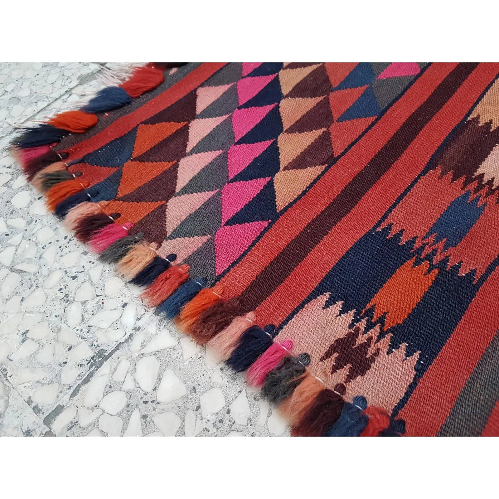 Vintage Turkish Kilim Runner 2'4'' x 8'4''
