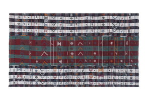 Vintage Turkish Kilim Rug 4'11'' x 8'7''