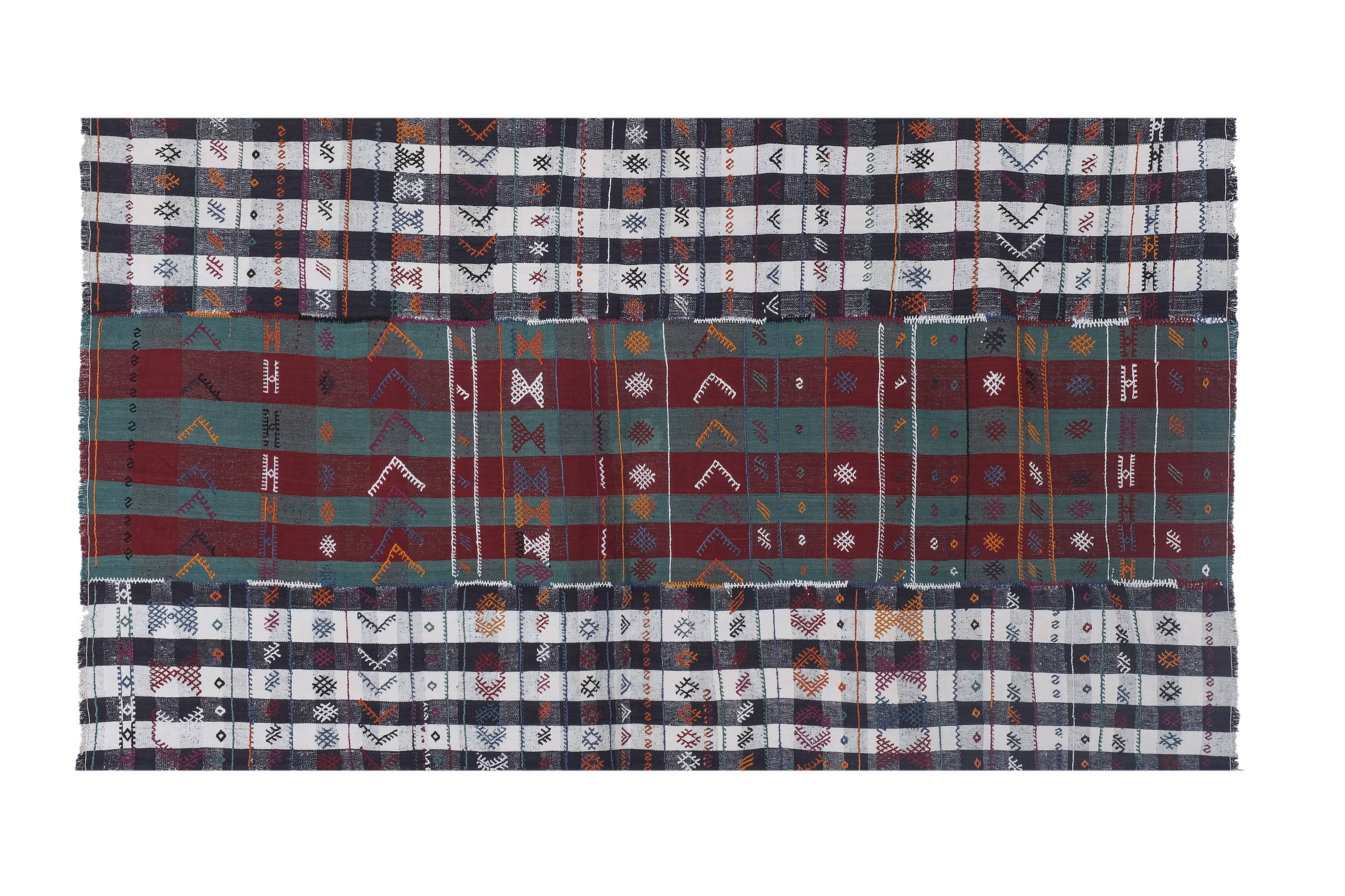 Vintage Turkish Kilim Rug 4'11'' x 8'7''