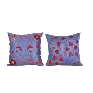 Silk Suzani Pillow Cover Set of 2 | 19'' x 19''