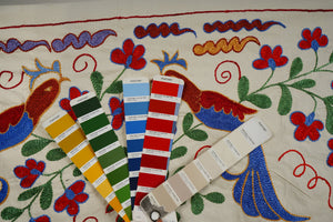 Bird Suzani Table Runner | 17'' x 38''