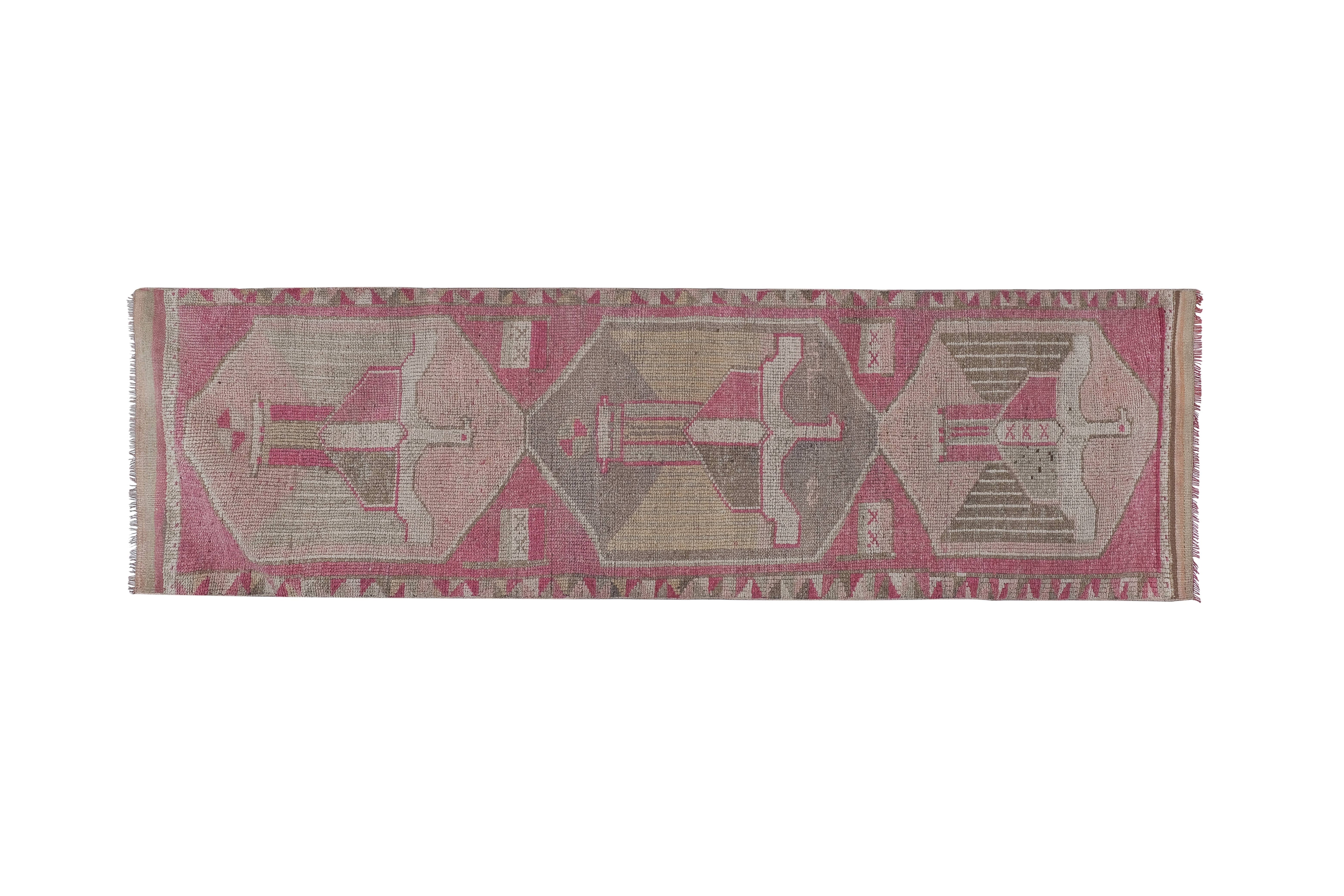 Vintage Turkish Runner Rug 3'5'' x 11'6''