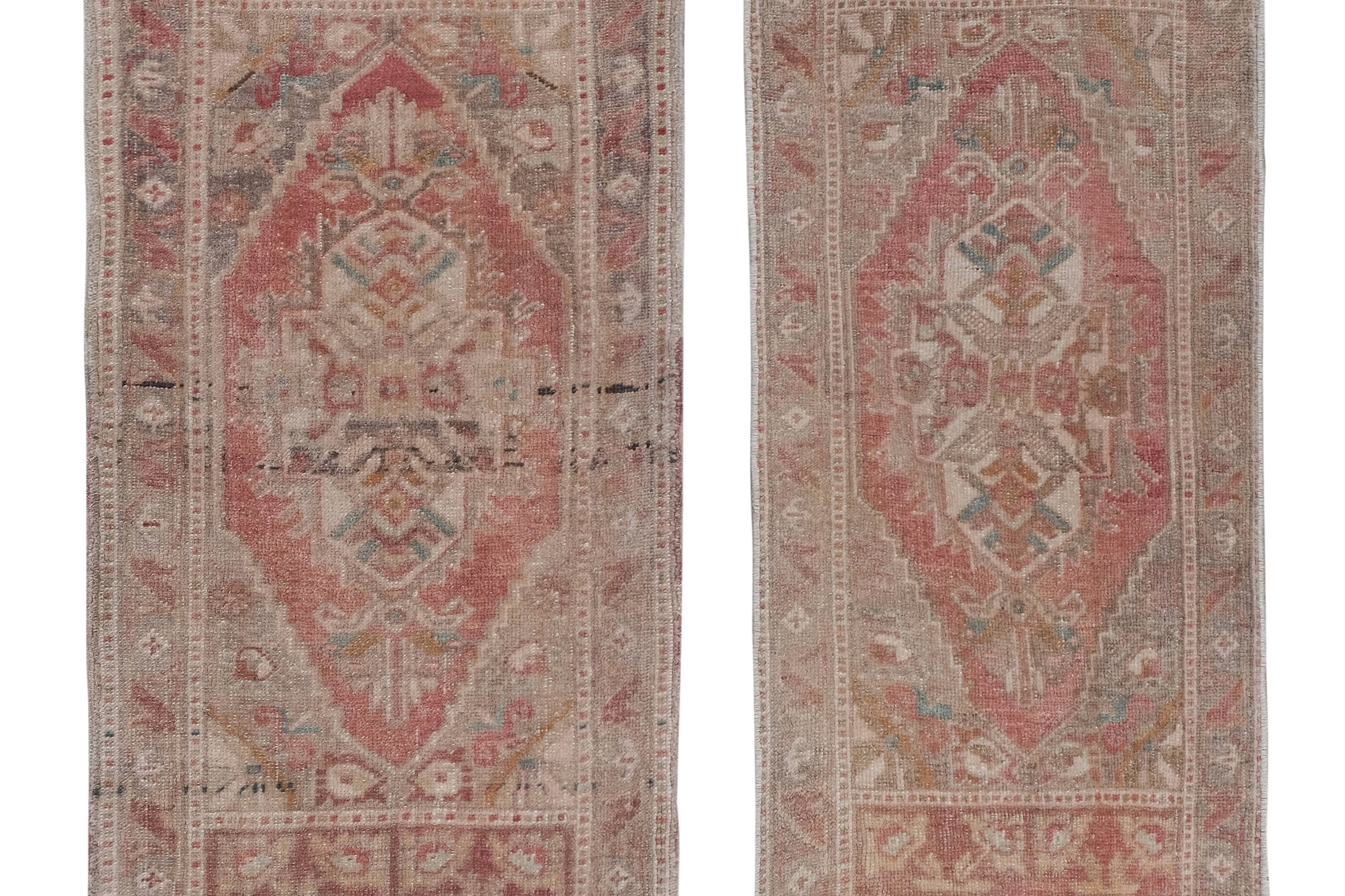 Vintage Oushak Yastik Rugs Set of 2 | 22'' x 41''