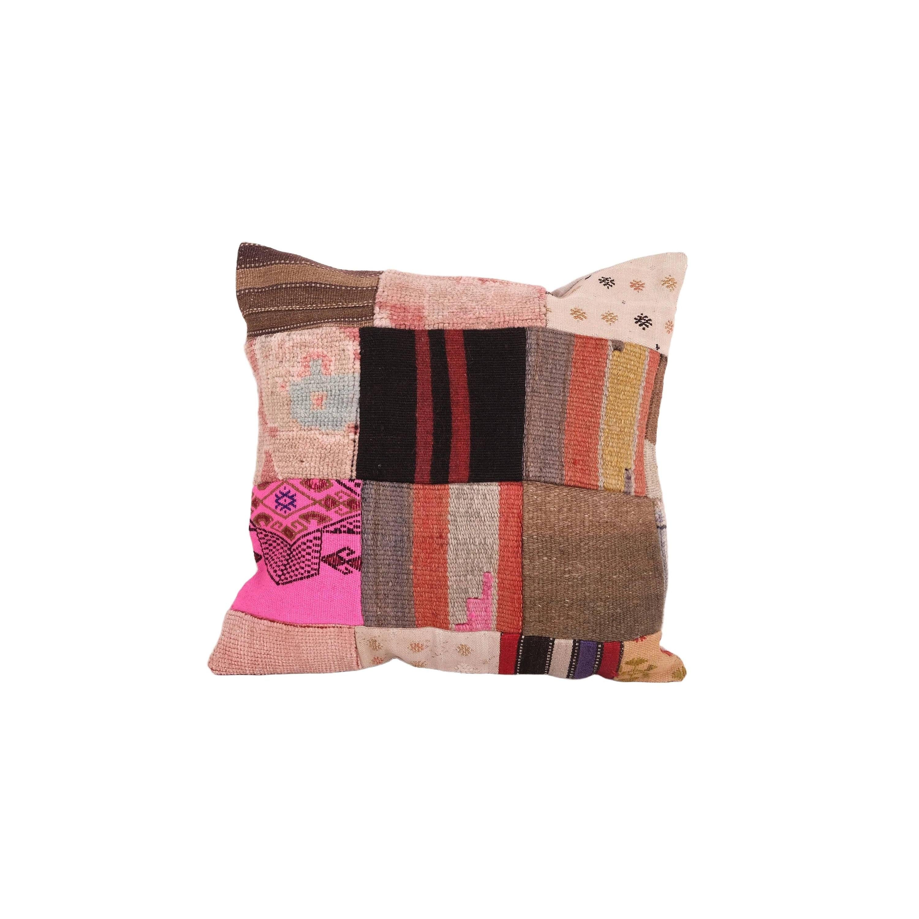Kilim Patchwork Pillow Cover | 20'' x 20''