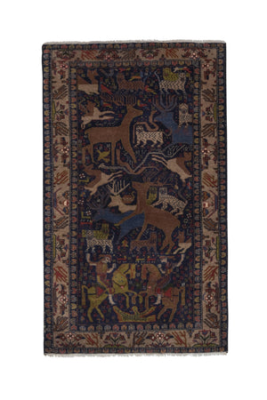 Vintage Caucasian Rug 36'' x 56''