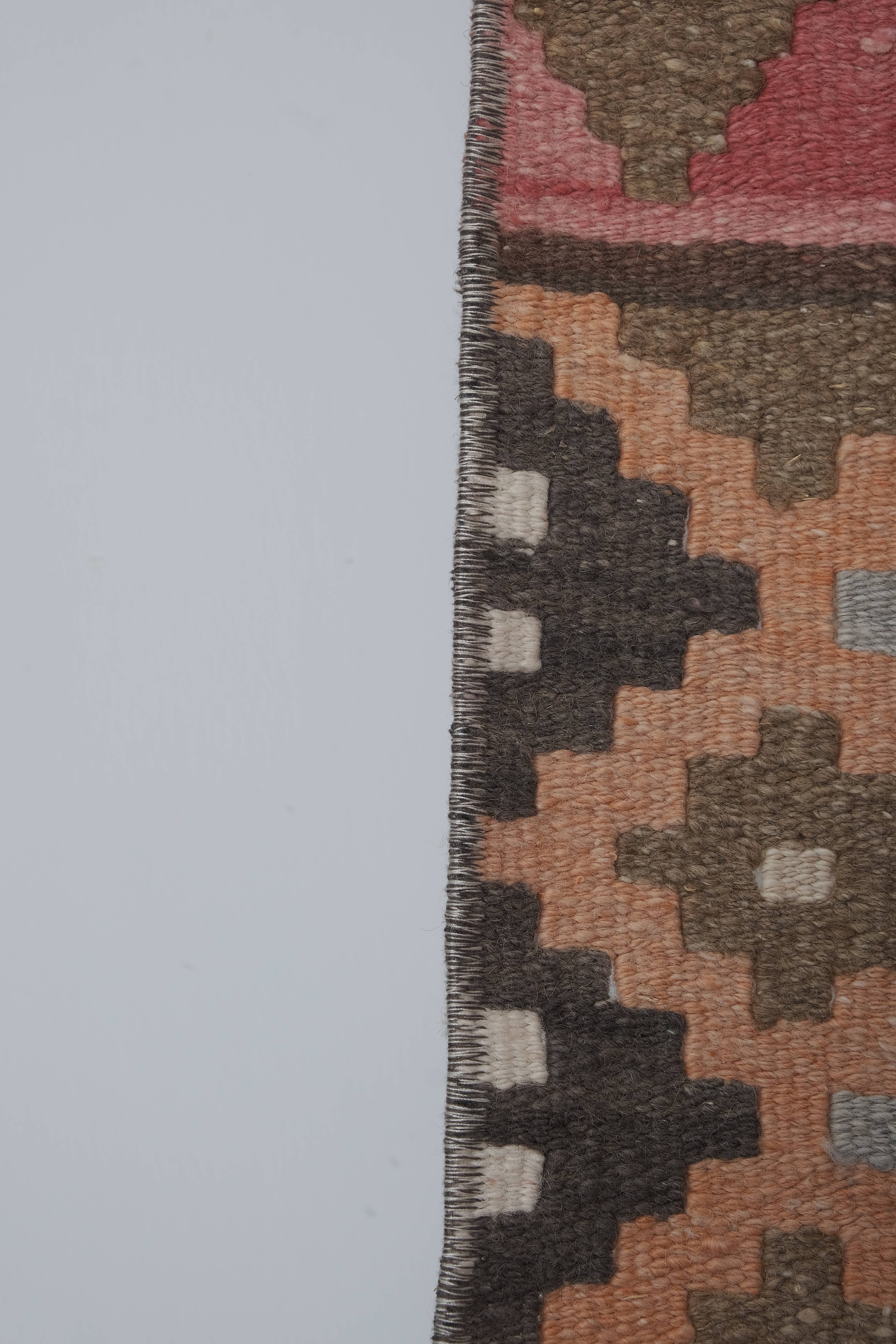 Vintage Turkish Kilim Runner 2'5'' x 20'4''