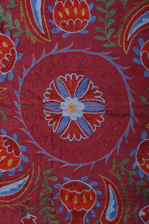 Silk Suzani Wall Hanging & Bedspread | 3'1'' x 6'2''