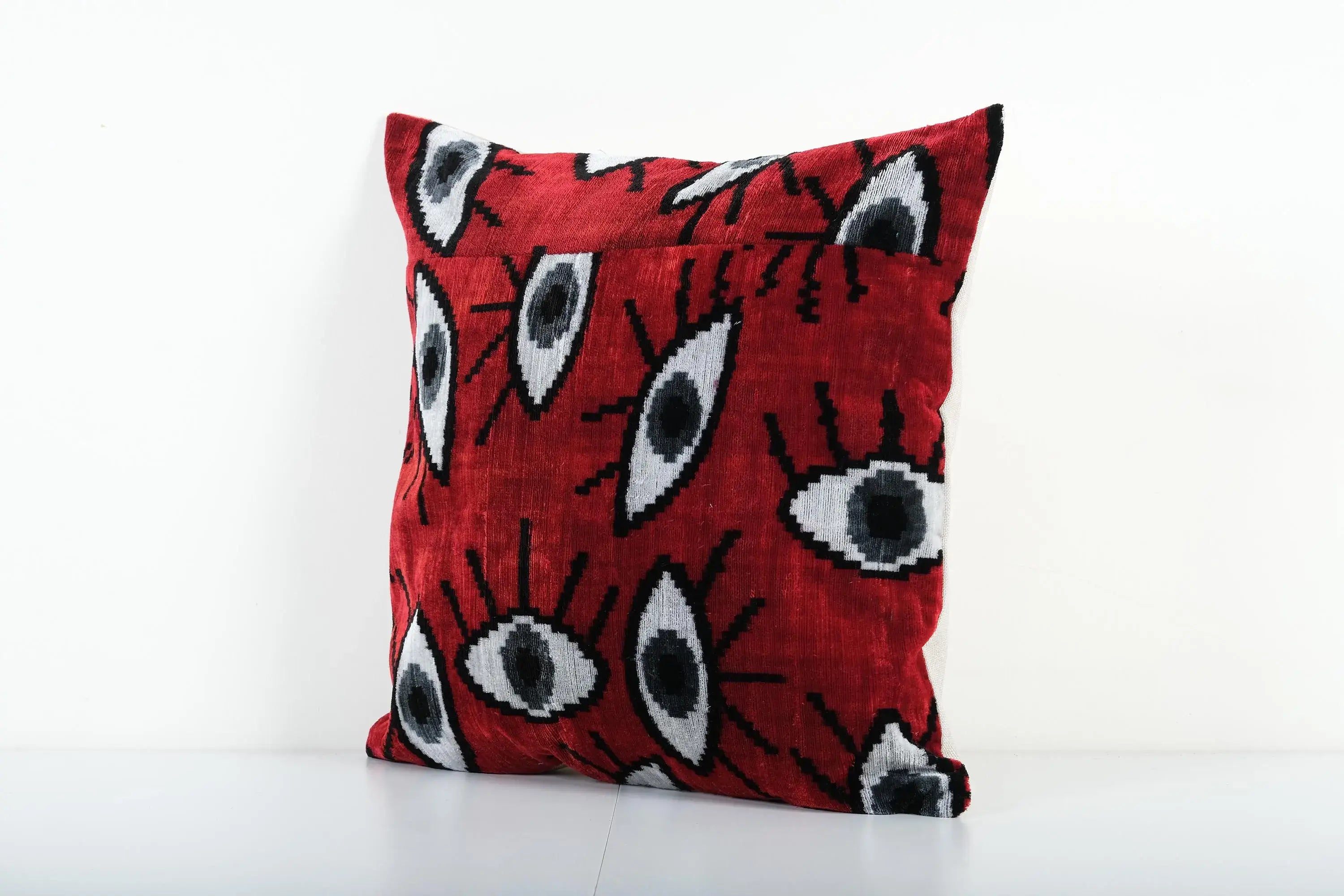 Silk Ikat Velvet Pillow Cover | 20'' x 20''