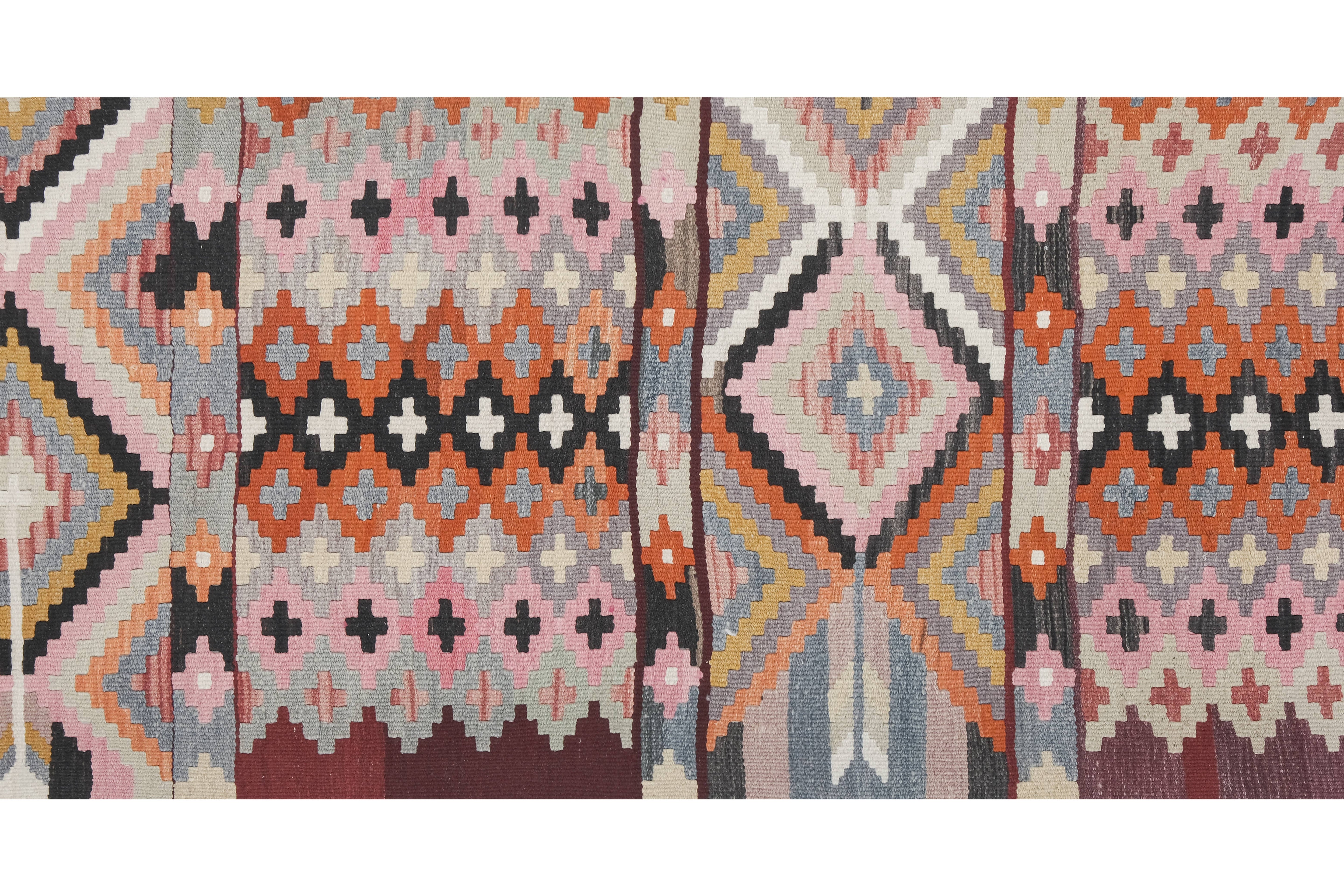 Vintage Turkish Kilim Runner 2'7'' x 13'11''
