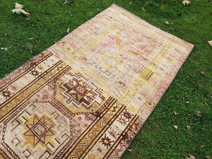 Vintage Caucasian Rug 3'2'' x 7'9''