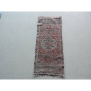 Vintage Turkish Rug 17'' x 39''