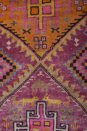 Vintage Herki Runner Rug 4'2'' x 12'1''