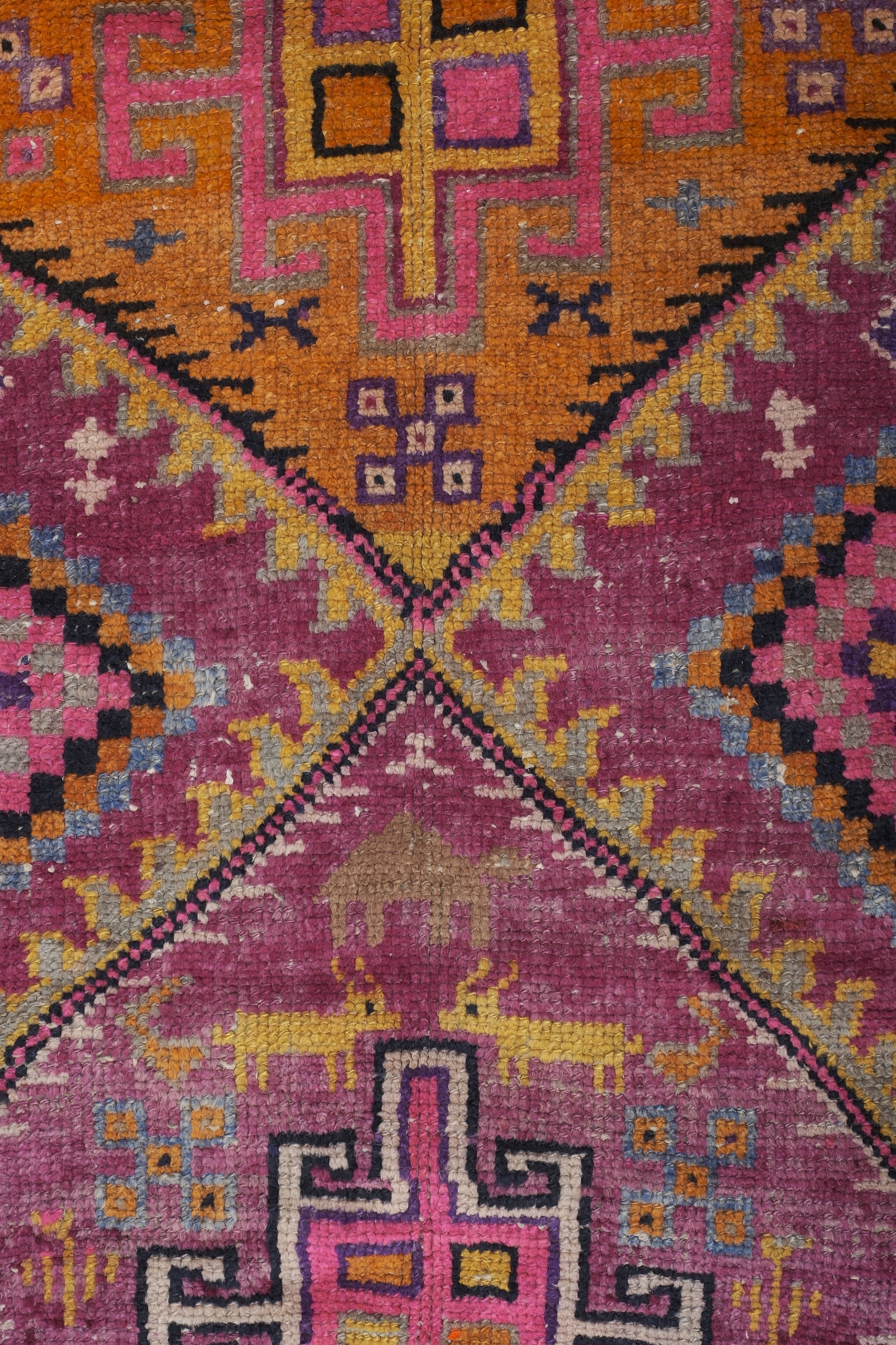 Vintage Herki Runner Rug 4'2'' x 12'1''