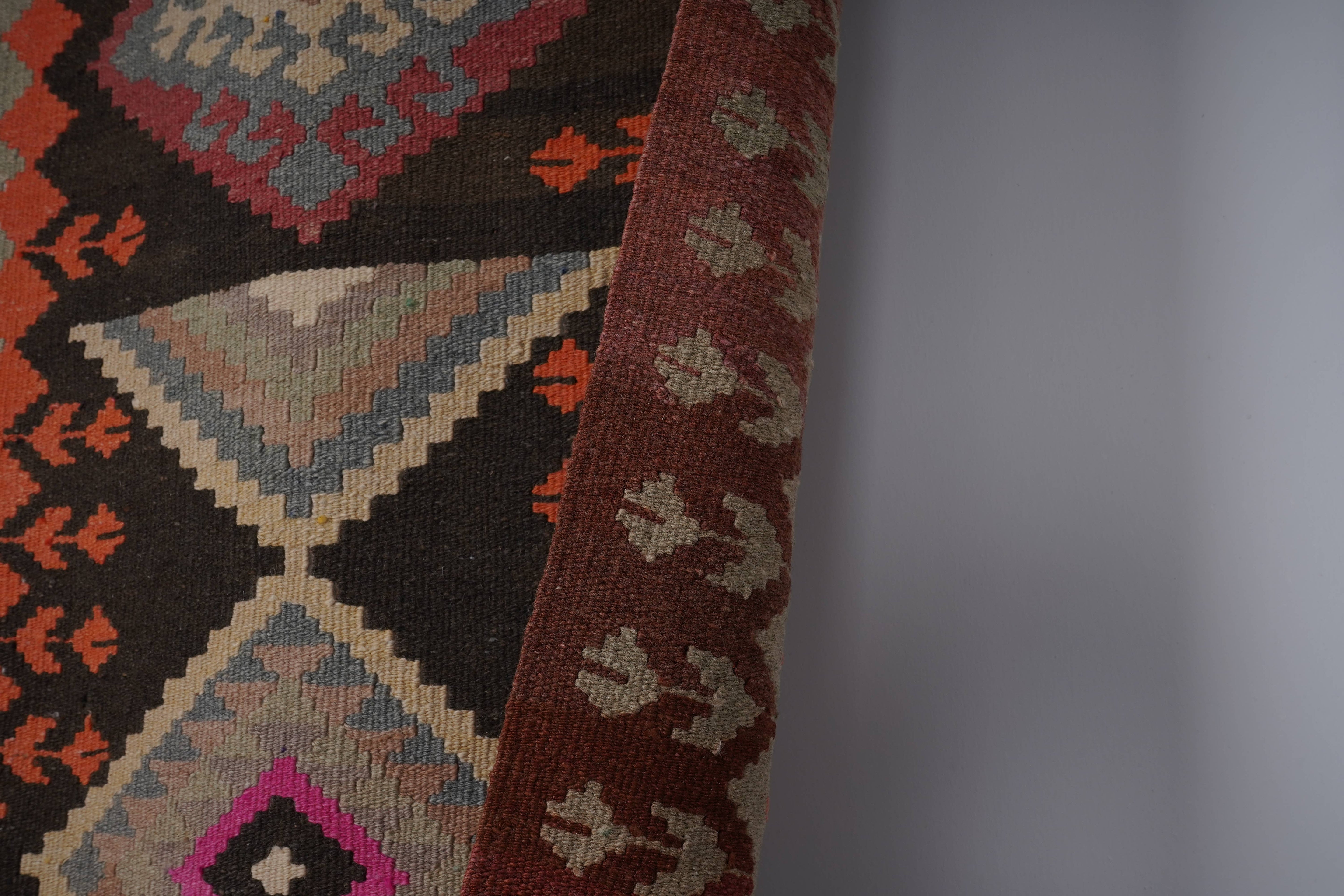 Vintage Turkish Kilim Runner 3'1'' x 12'6''