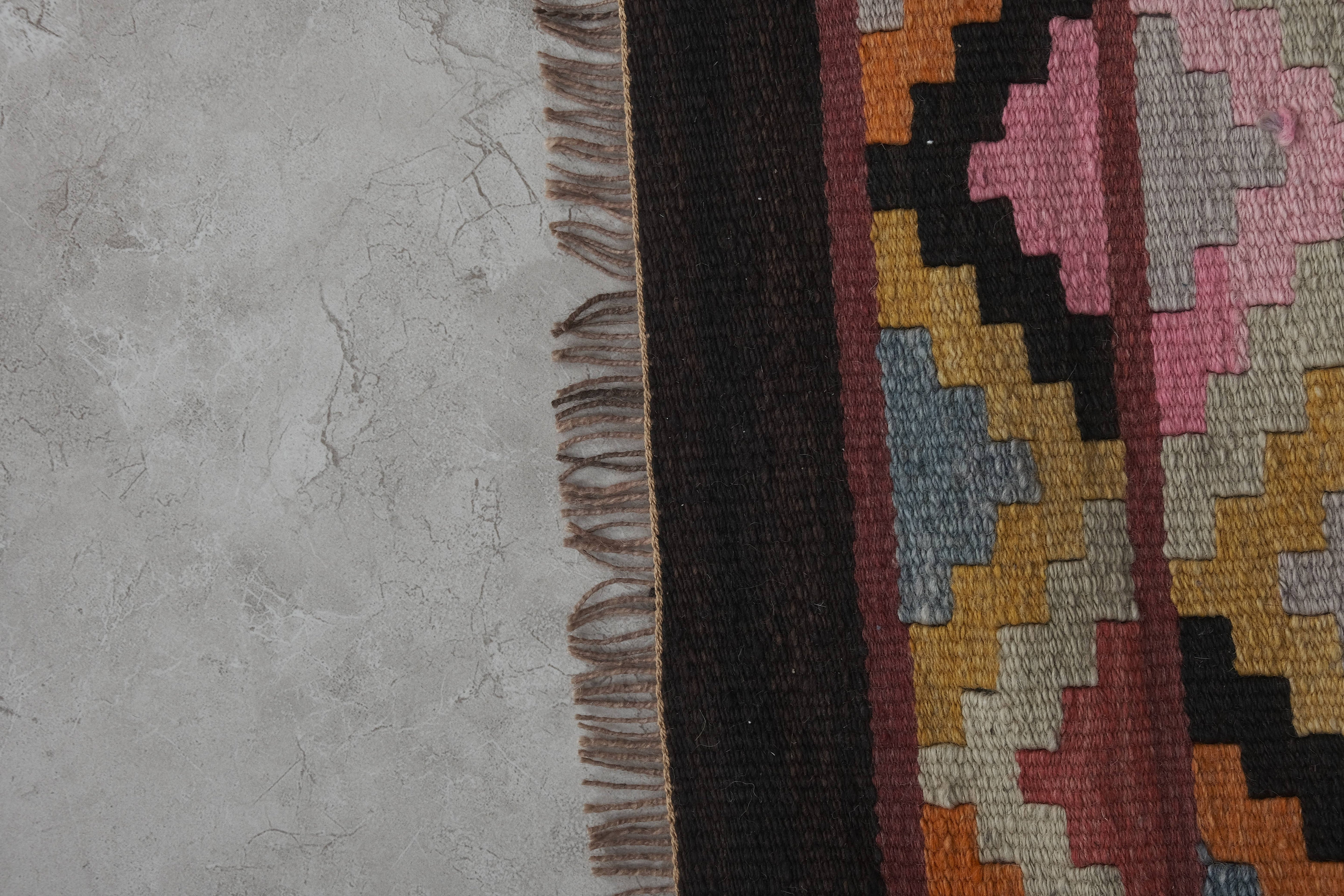 Vintage Turkish Kilim Runner 2'7'' x 14'8''