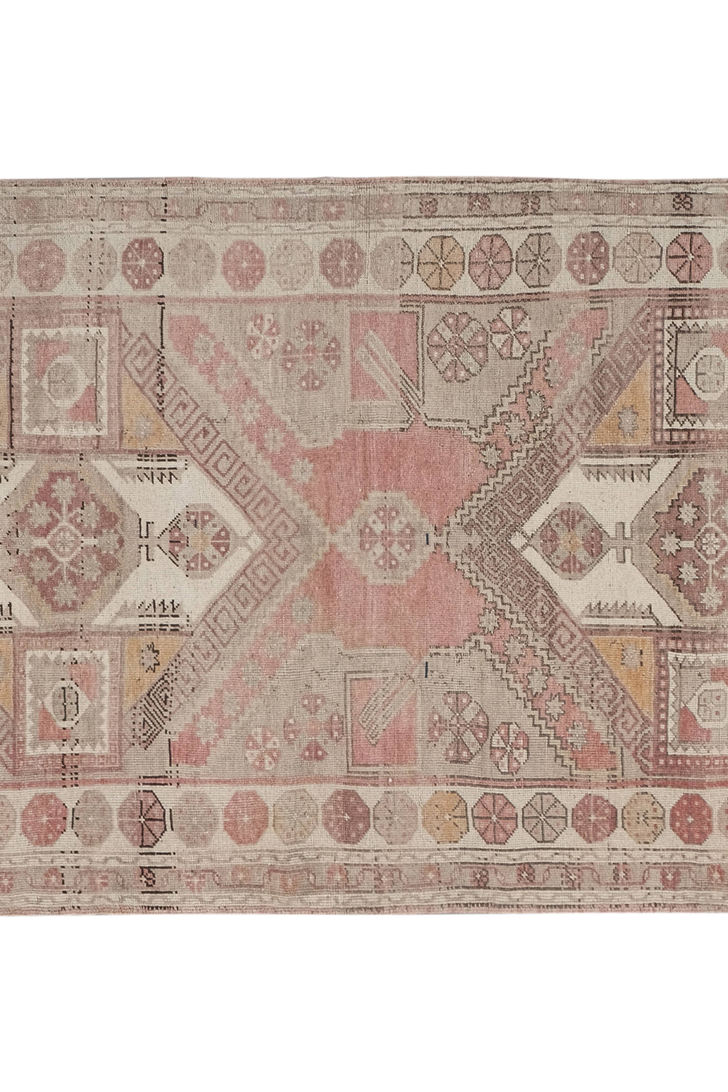 Vintage Turkish Anatolian Runner Rug 5'2'' x 12'2''