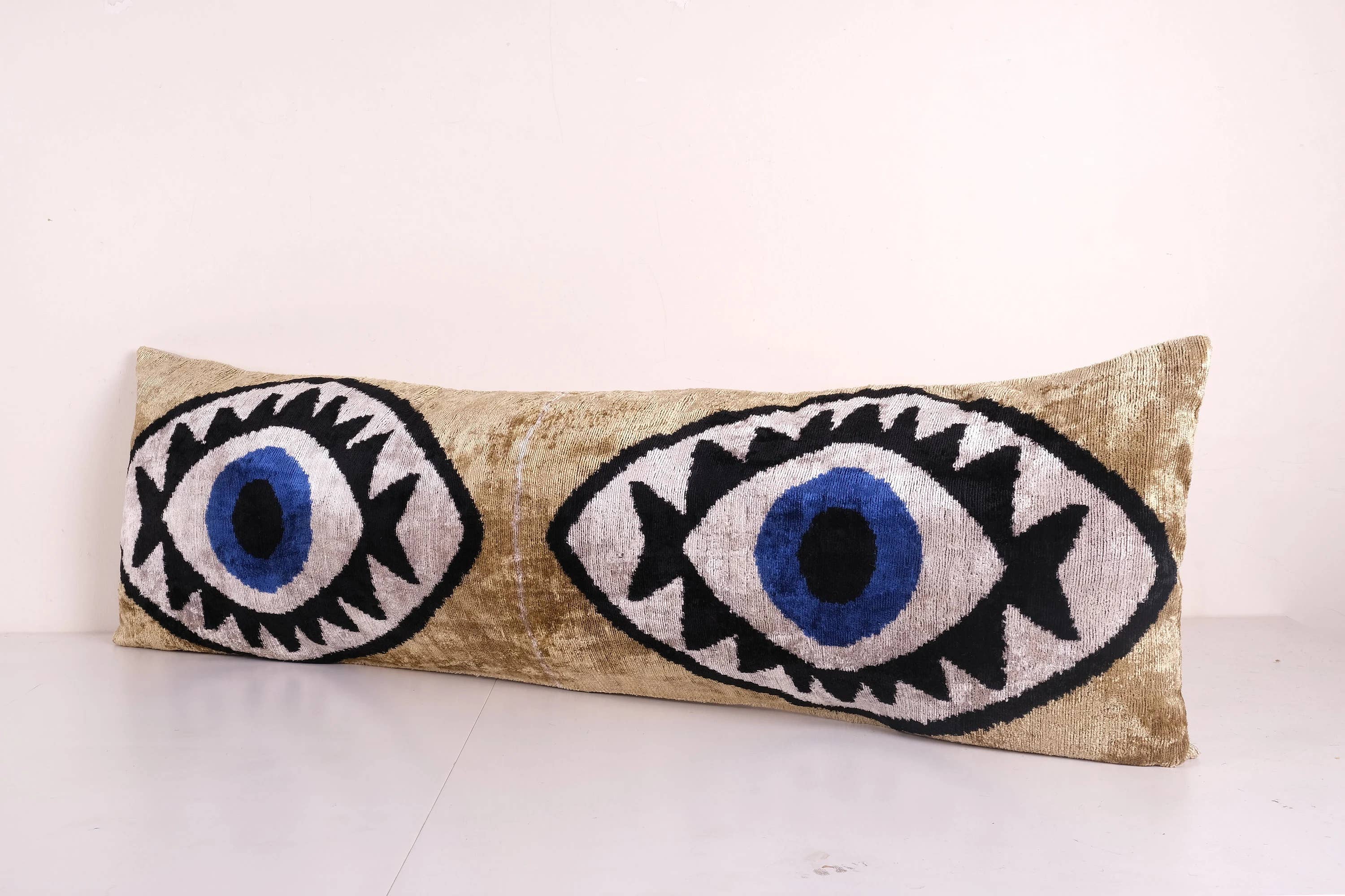 Silk Ikat Velvet Pillow Cover | 16'' x 48''