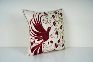Bird Suzani Pillow Cover | 19'' x 19''