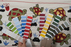 Tortoise Suzani Table Runner | 20'' x 58''