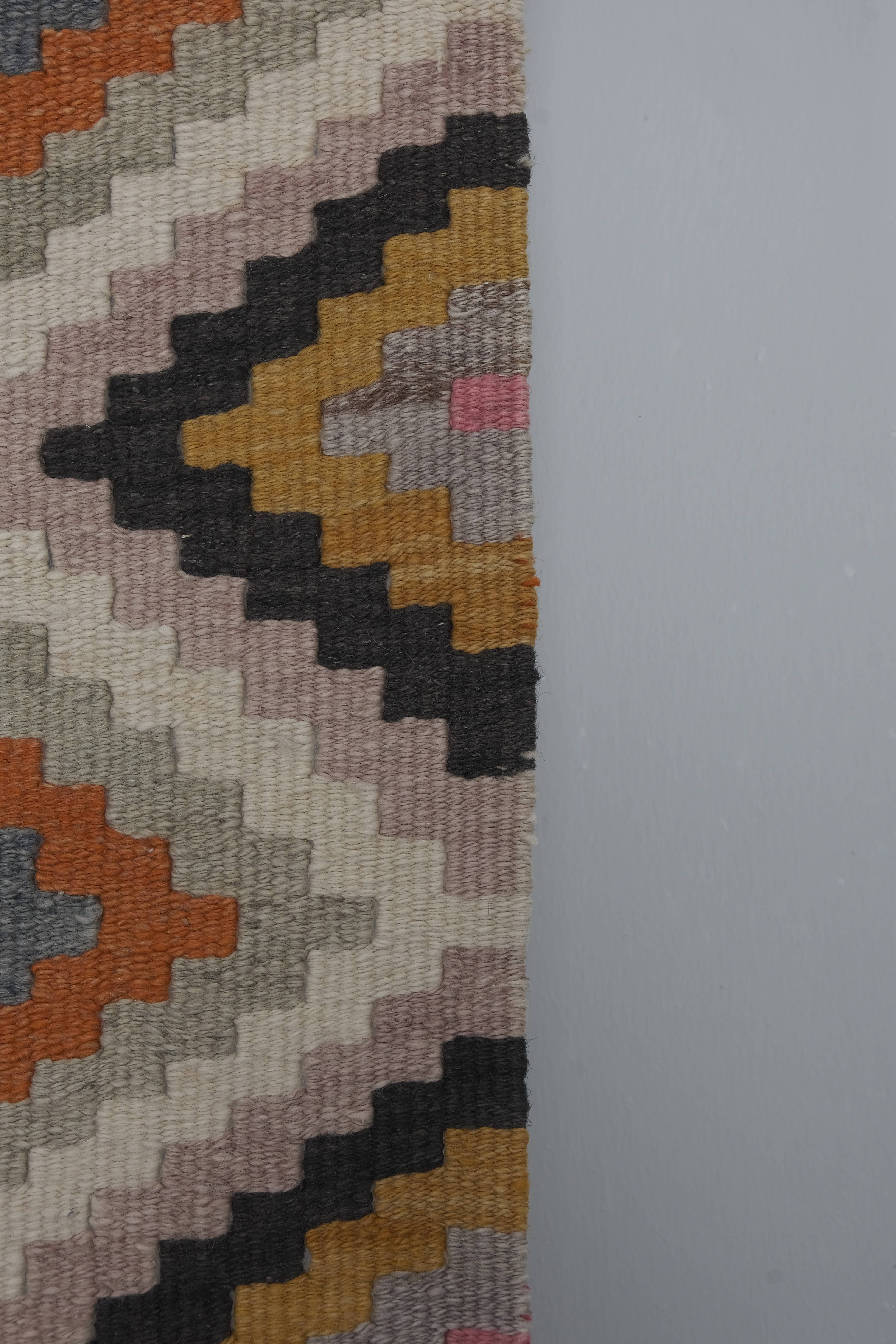Vintage Turkish Kilim Runner 2'6'' x 14'11''