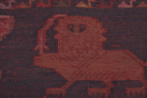 Vintage Turkish Soumac Rug 3'10'' x 6'2''