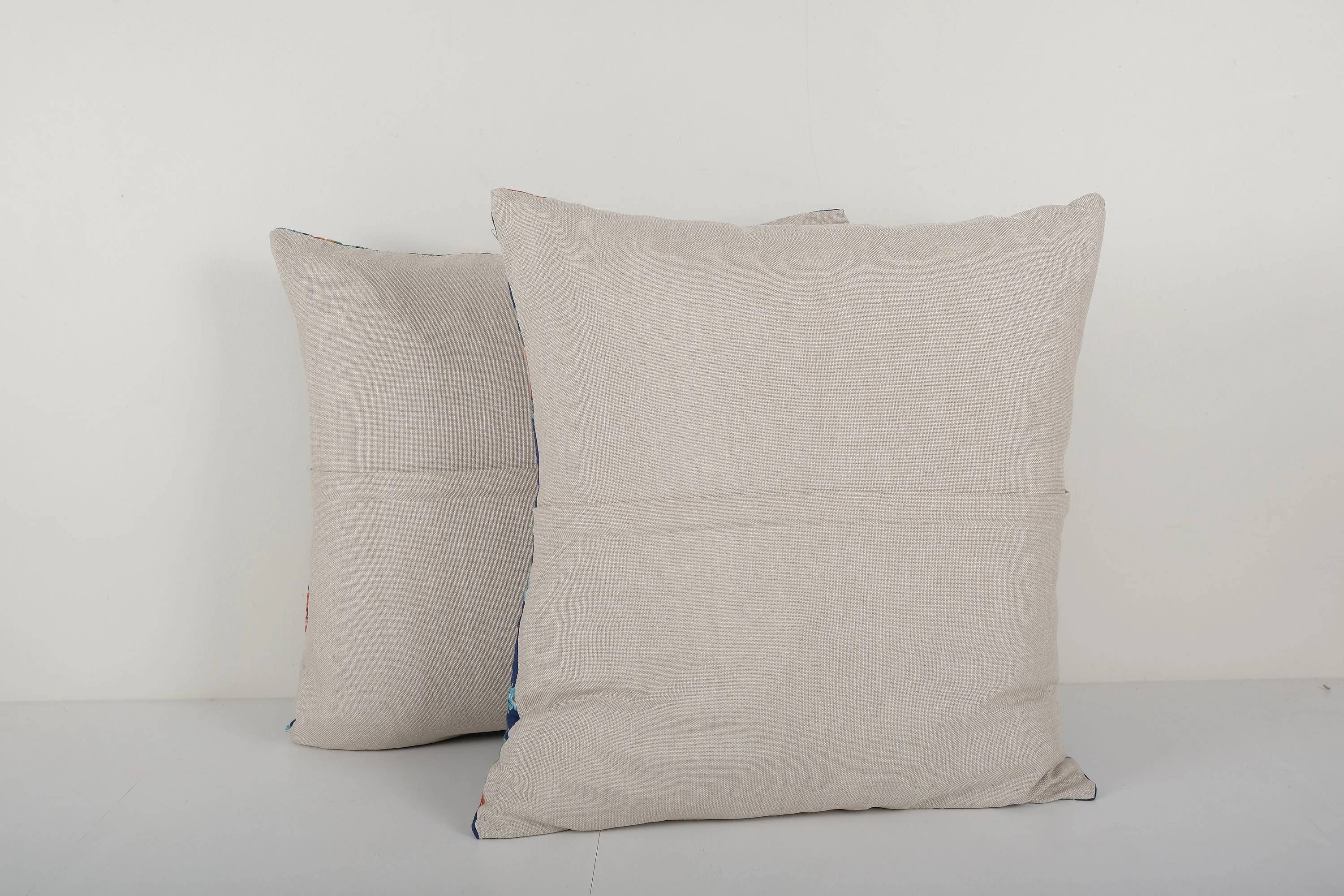 Pillow Cases Made from Mid-20th Century Uzbek Cotton Printed