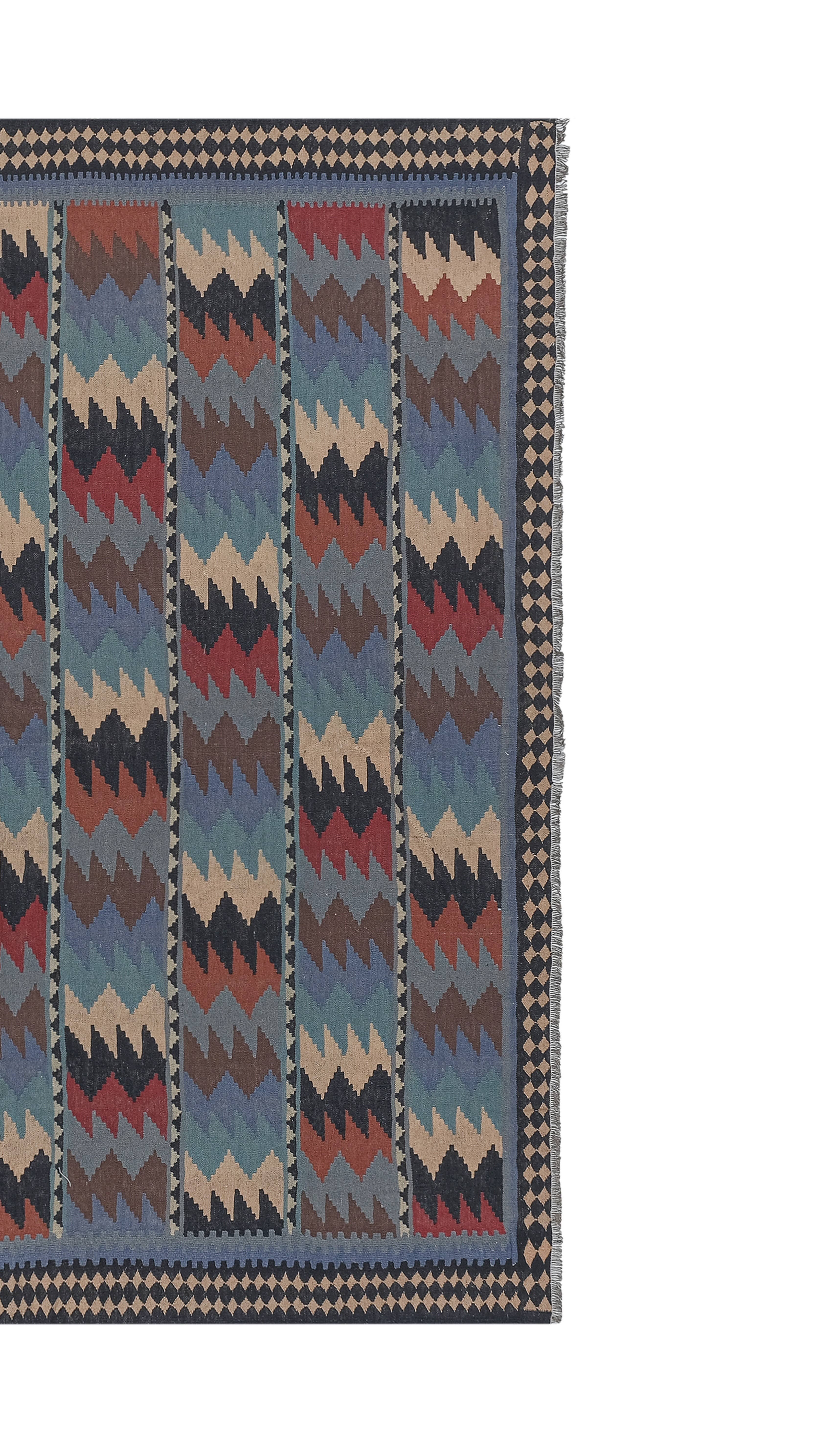 Vintage Turkish Kilim Rug 6'4'' x 6'4''