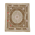 Hand-Embroidered Suzani Wall Hanging & Tablecloth 4'6'' x 5'1''