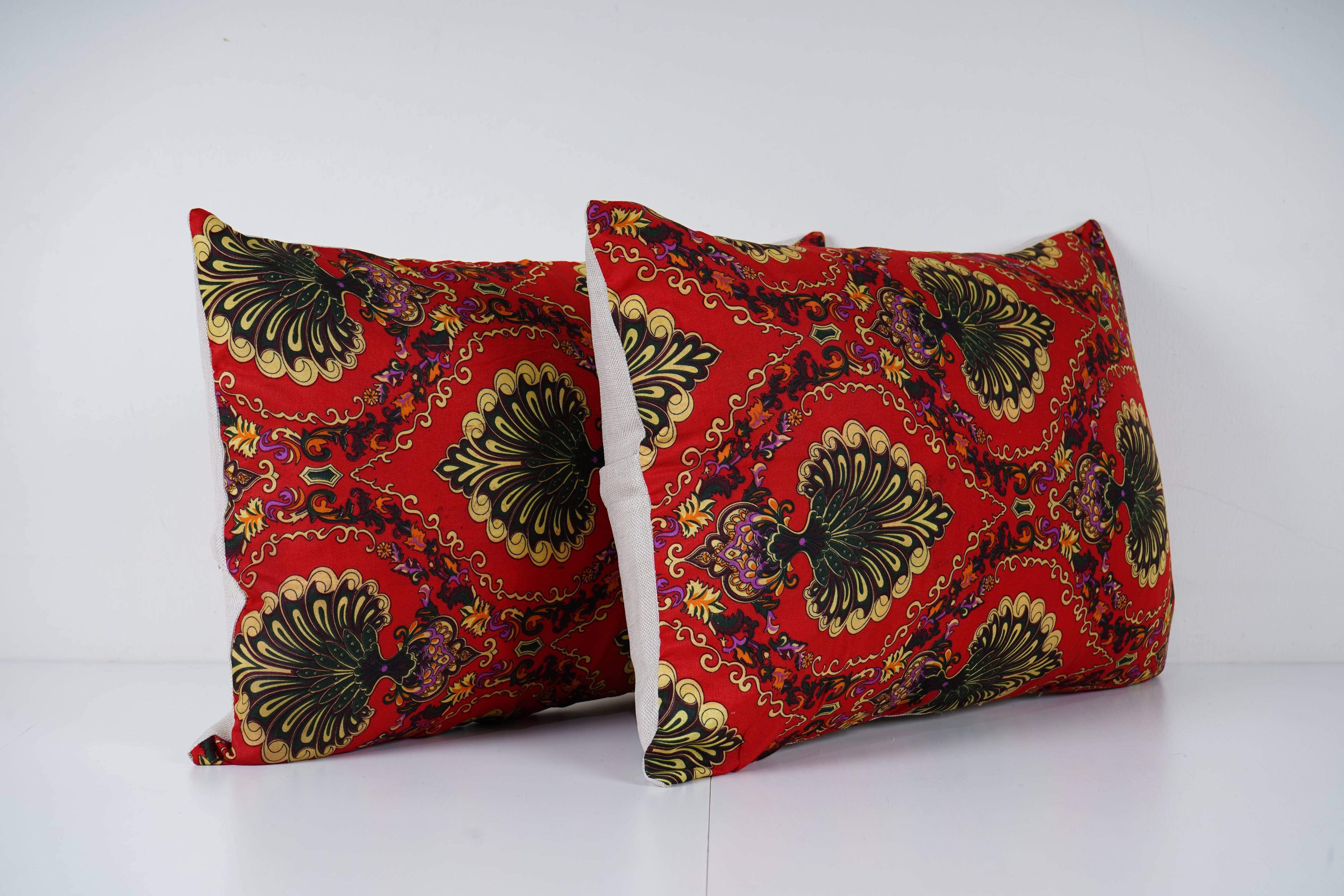 Uzbek Roller Printed Pillow Cover Set of 2 | 15'' x 22''