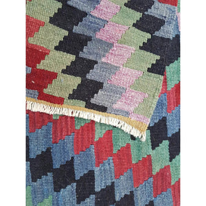 Vintage Turkish Kilim Rug 34'' x 43''