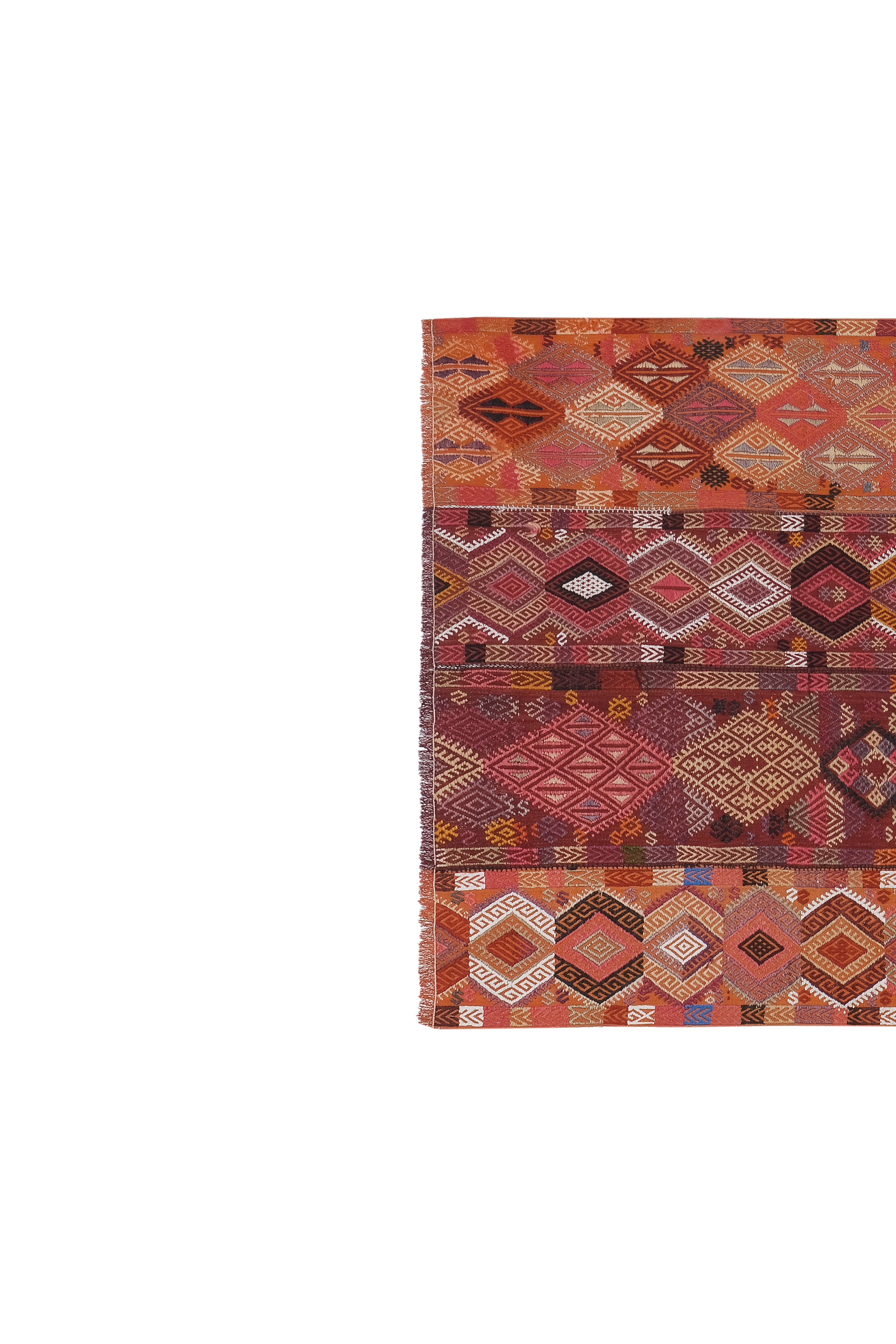 Vintage Sivas Kilim Rug 4'6'' x 10'4''