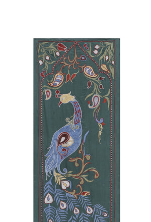 Peacock Suzani Wall Hanging & Bedspread | 1'9'' x 6'