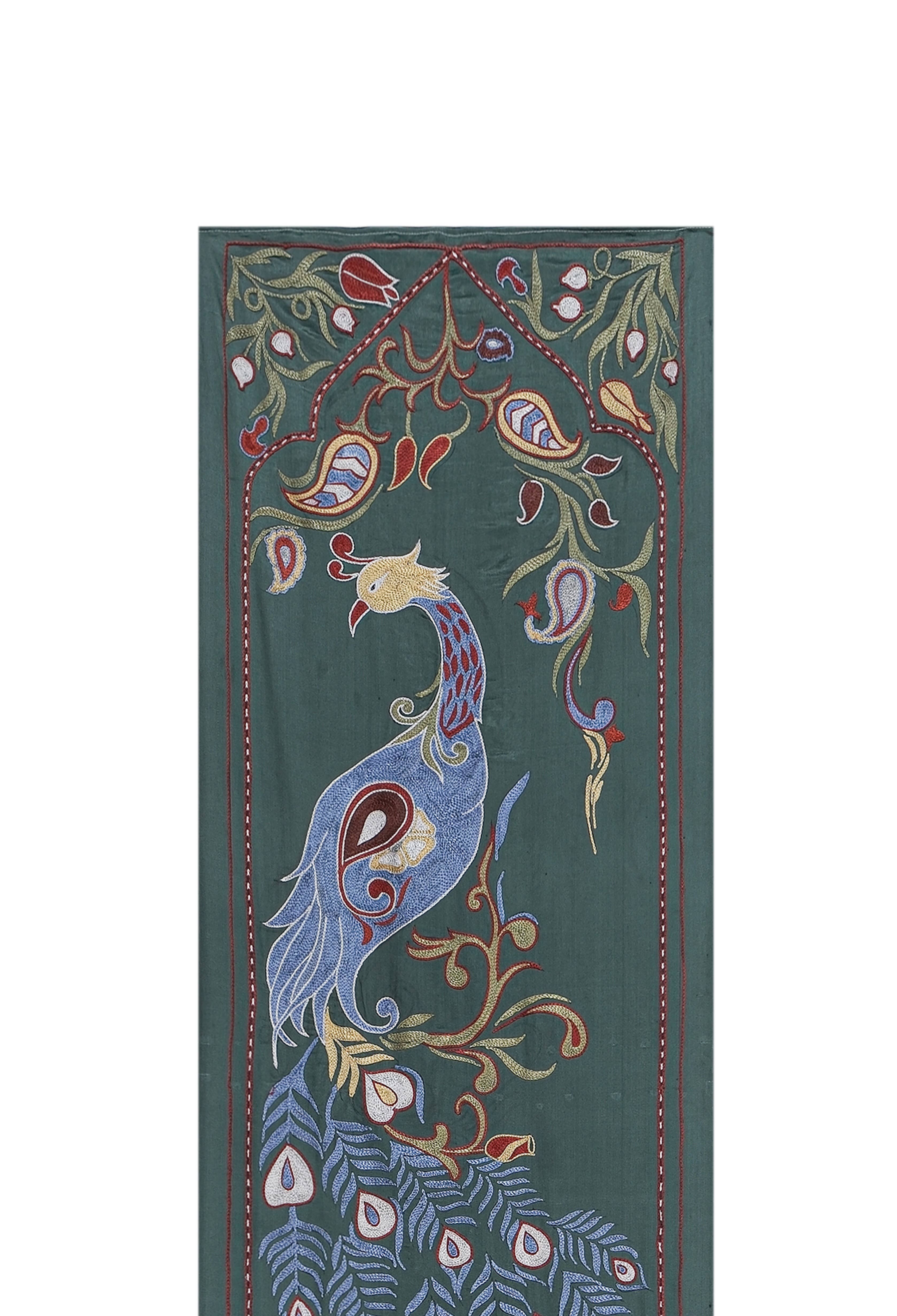 Peacock Suzani Wall Hanging & Bedspread | 1'9'' x 6'