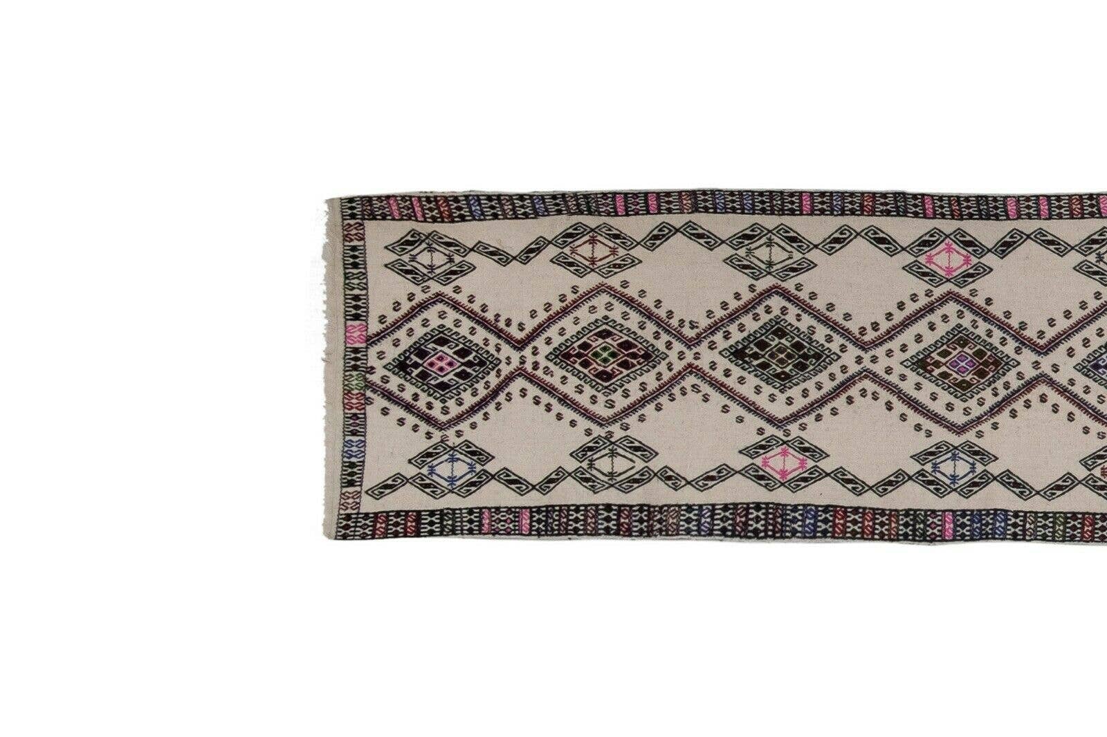 Vintage Turkish Kilim Runner 2'1'' x 15'9''