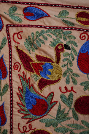 Hand-Embroidered Suzani Table Runner 1'9'' x 6'2''