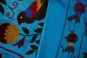Peacock Suzani Wall Hanging & Bedspread | 3'4'' x 6'