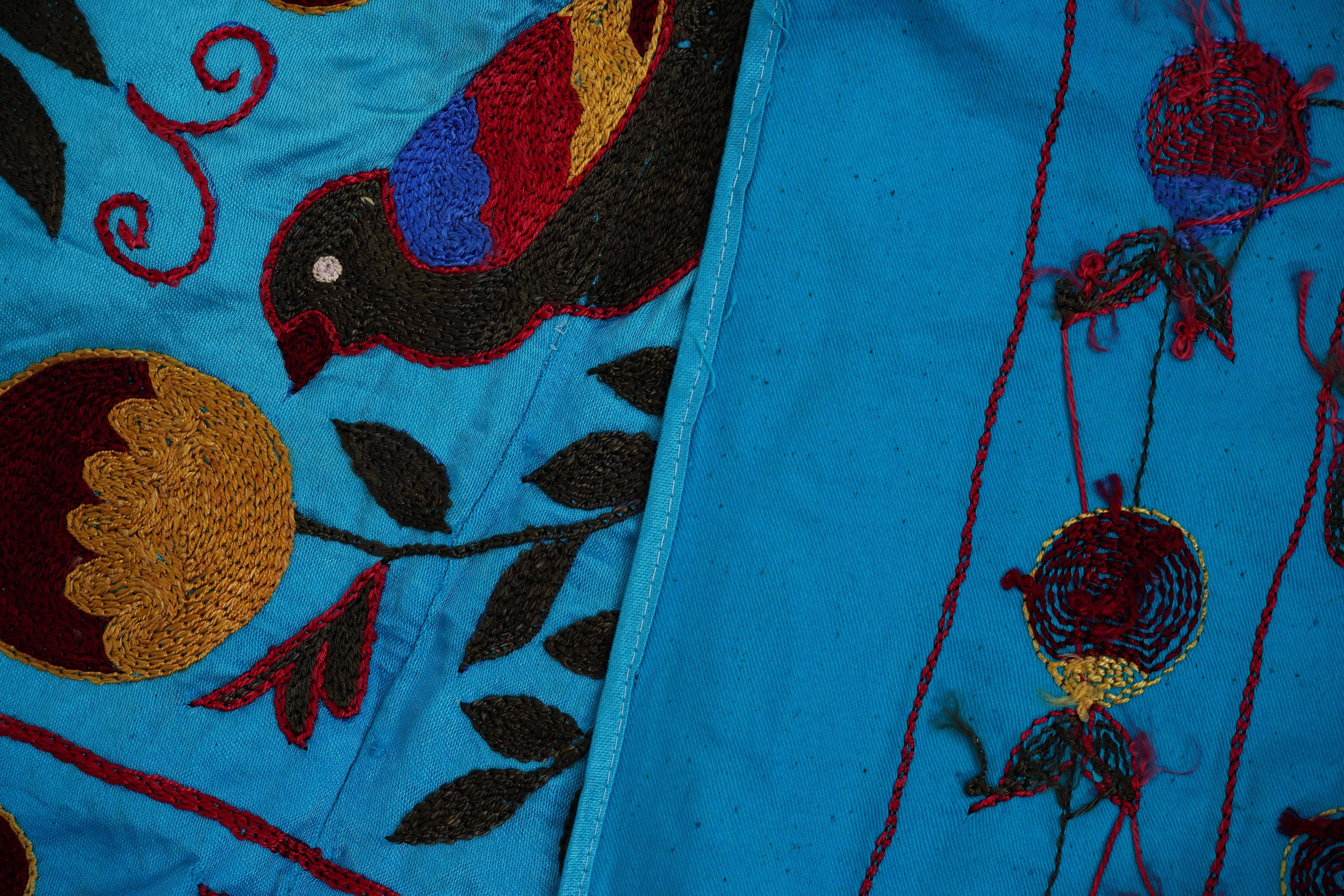 Peacock Suzani Wall Hanging & Bedspread | 3'4'' x 6'